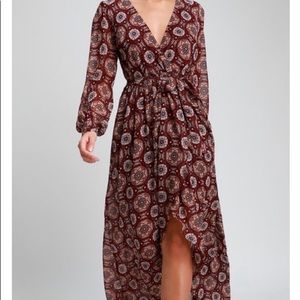 New With Tags Lulus High Low Maxi Dress